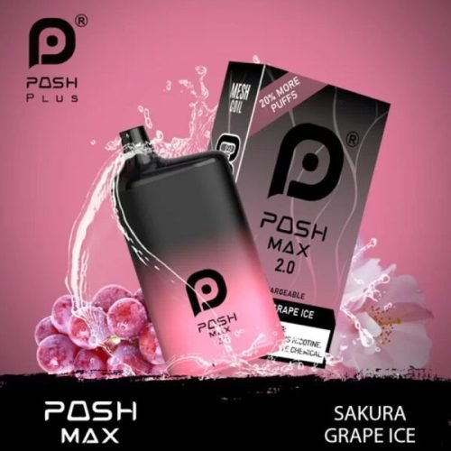 Sakura Grape Ice 5200 Puffs – Posh Max 2.0 Disposable Vape 50mg