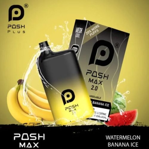 Watermelon Banana Ice 5200 Puffs – Posh Max 2.0 Disposable Vape 50mg