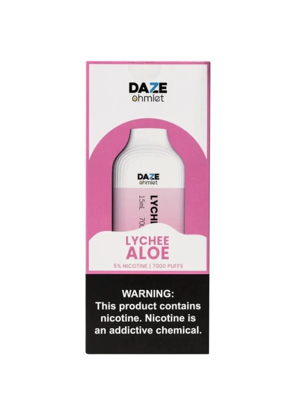 Lychee Aloe 7000 Puffs – 7 Daze Ohmlet 50mg