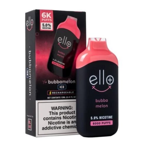 Bubba Melon Ice – BLVK Ello Plus 6000 Puffs (50mg)