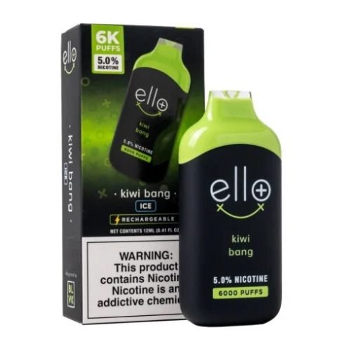 Kiwi Bang Ice – BLVK Ello Plus 6000 Puffs (50mg)