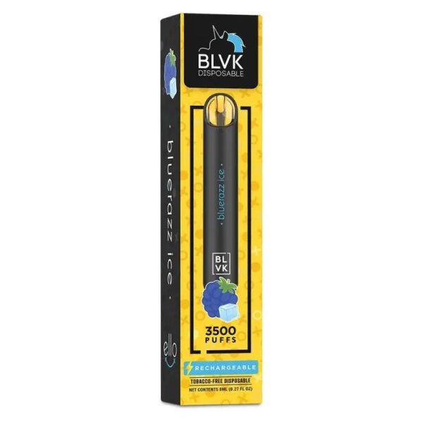 Bluerazz Ice – Blvk Ello Disposable Vape – 3500 Puffs (50mg)