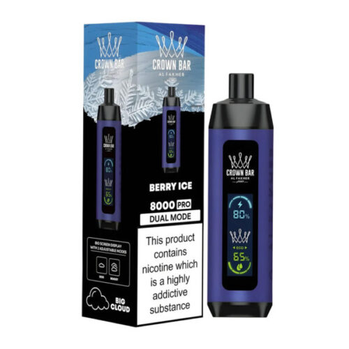 Al-Fakher-Disposable-Vape-Crown-Bar-Berry-Ice-8000-Puffs