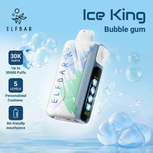 Elf Bar Ice King Disposable Vape - Bubble Gum (50mg) (30,000 Puffs)